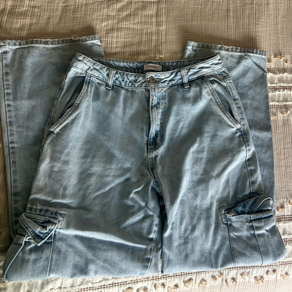 Forever 21 Light Blue Boyfriend Jeans